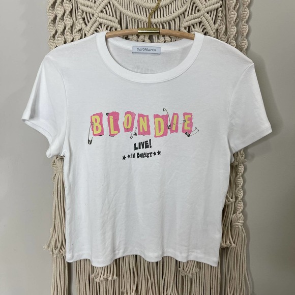 Daydreamer Blondie Live In Concert Shrunken Tee Large Band Graphic New Flaw